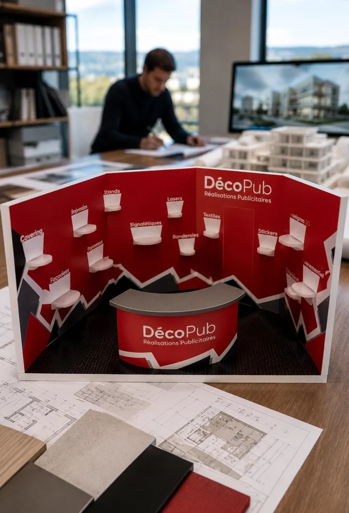 Maquette architecturale détaillée réalisée en impression 3D pour un projet immobilier.