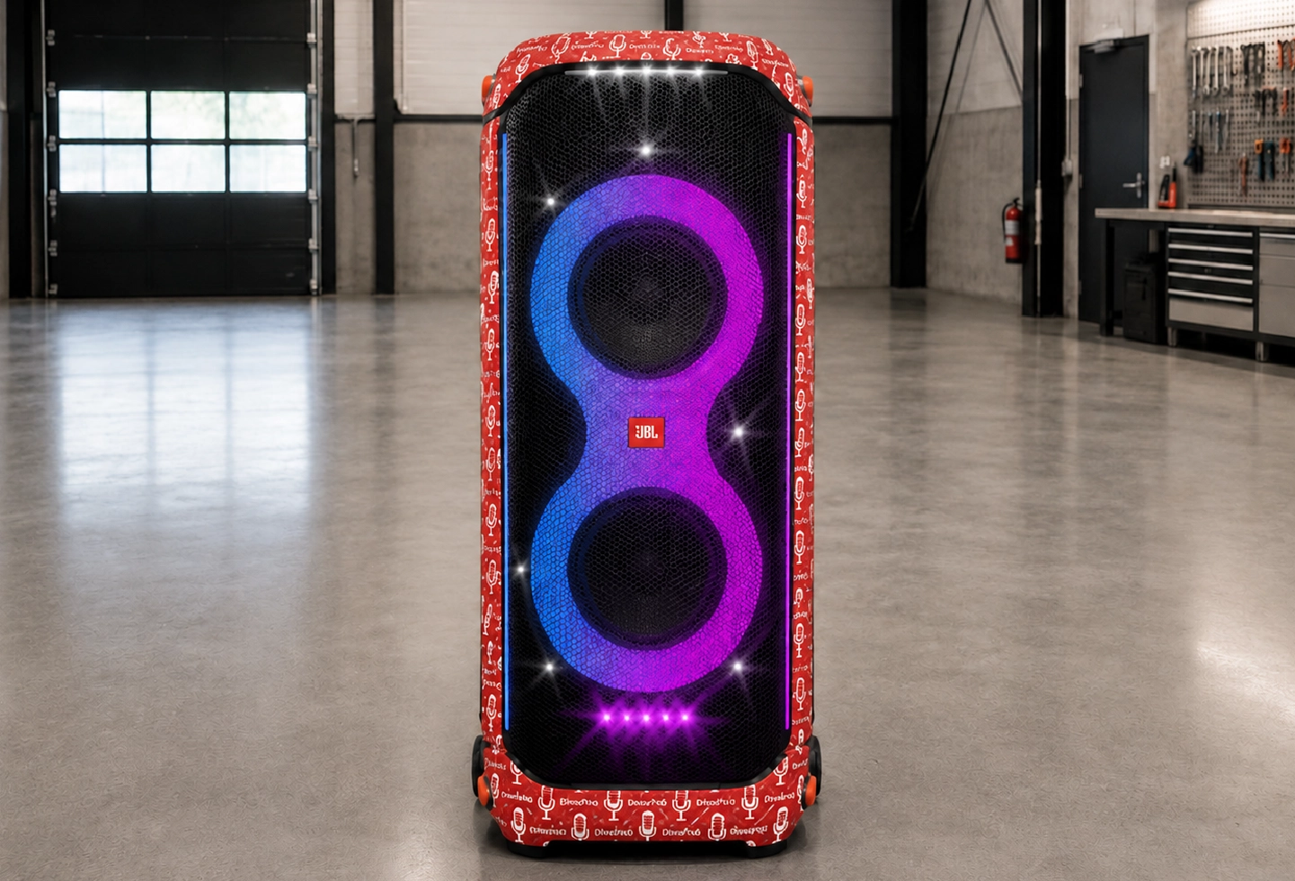 BoomBox JBL disponible à la location chez Déco-Pub pour animer événements, soirées, inaugurations et manifestations.